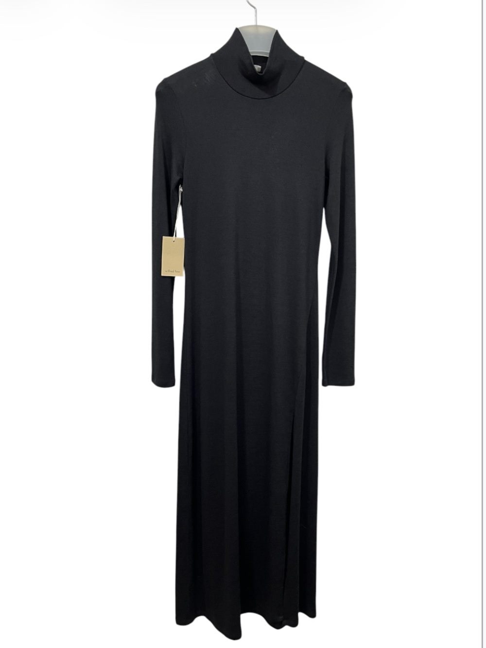 NWT Wilfred Free Tucson High Slit Mock Neck Maxi Dress